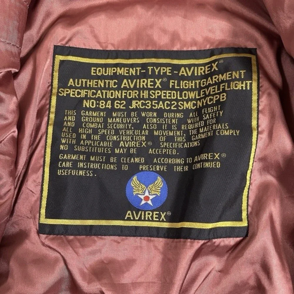 VTG Aviator Jacket AVIREX Limited 1987 Flight‎ Pilot Style USA L Flyers Men's